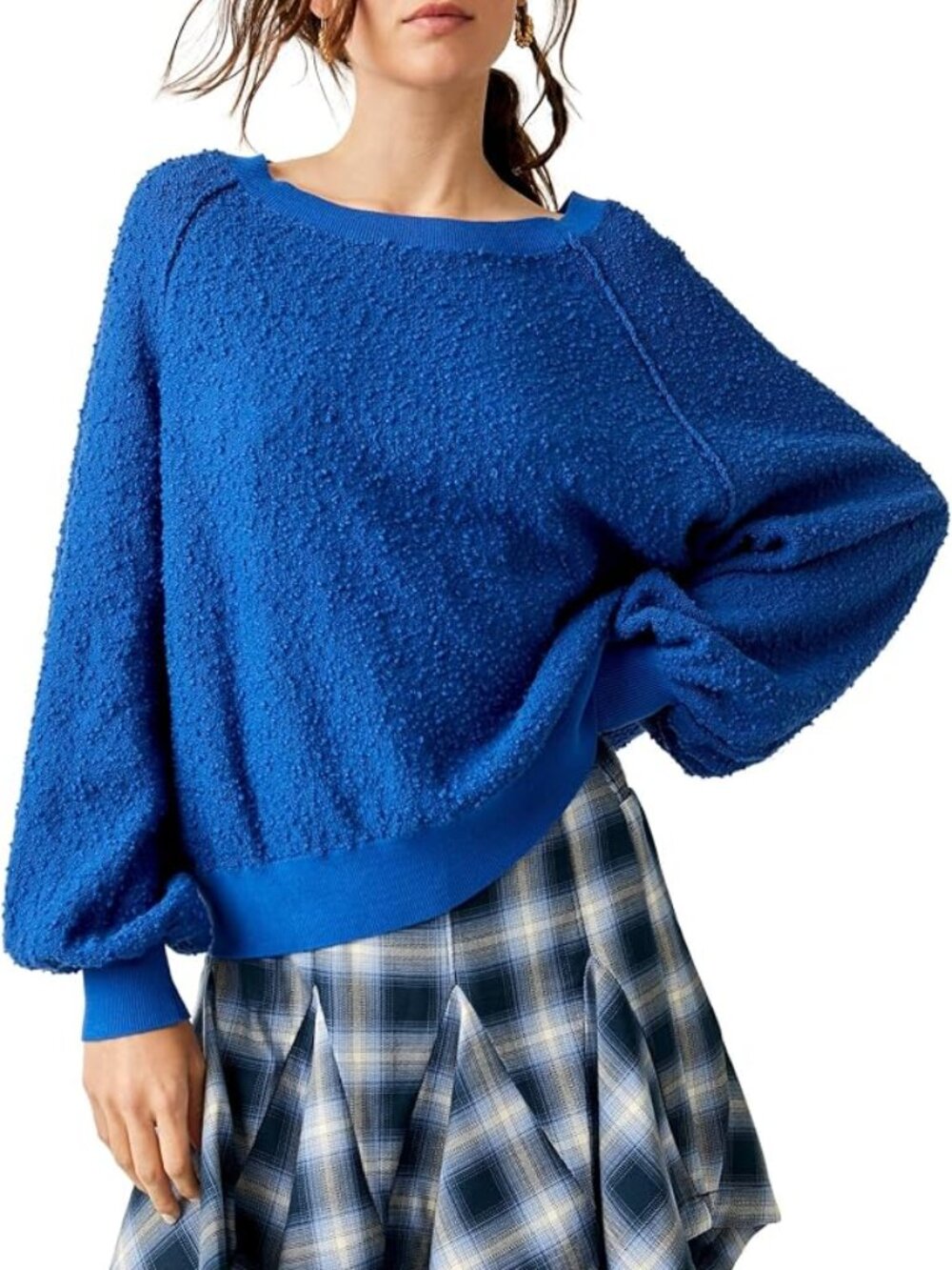 Free People Found My Friend Pullover in Deja Blue Size M